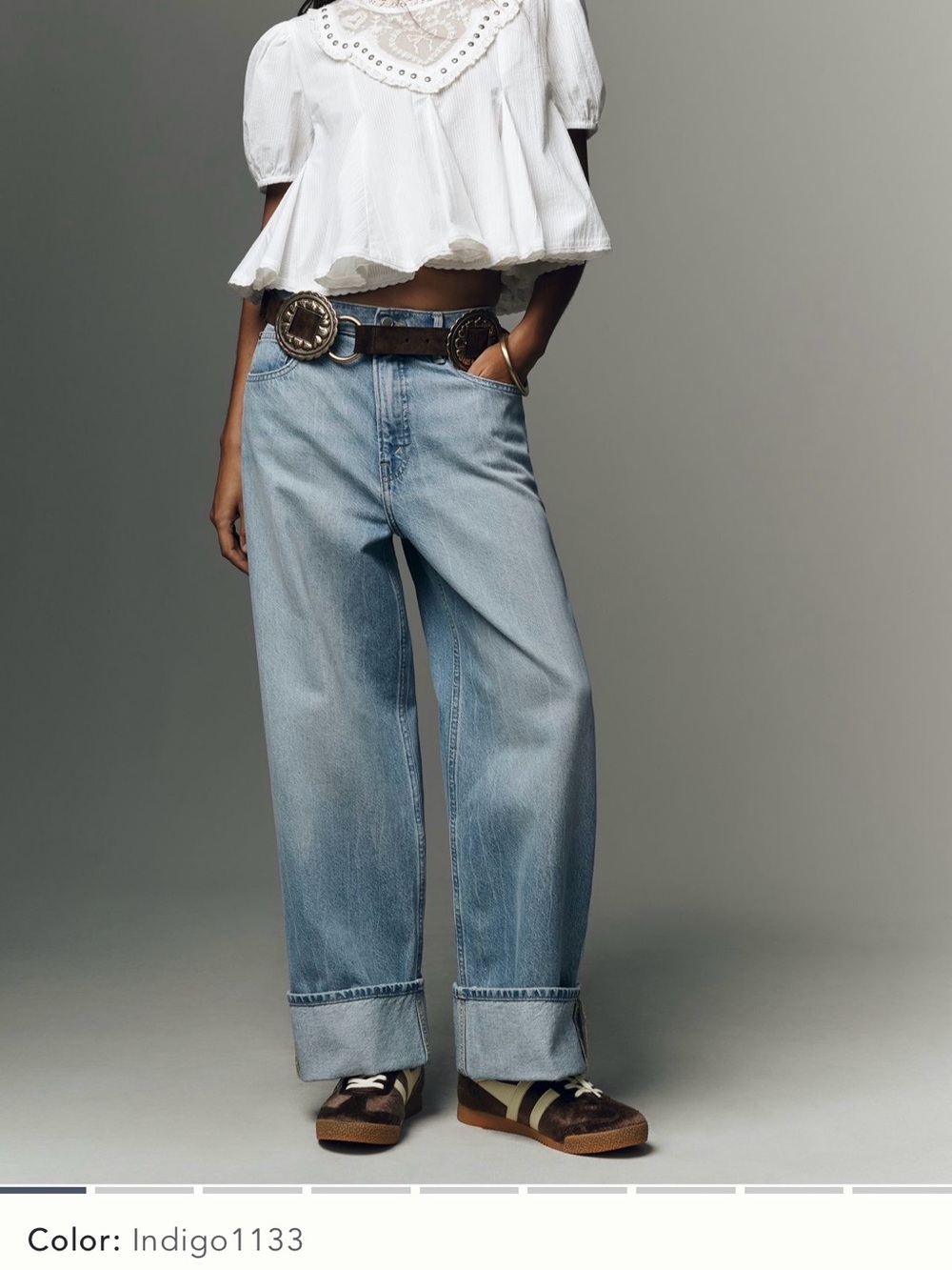 Good American Wide Leg Indigo Women's Jeans - Classic Style Anthropologie